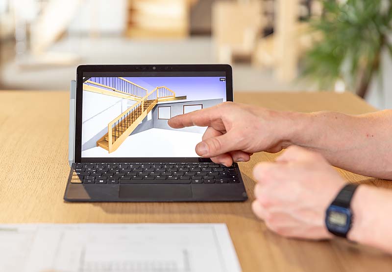 3D-Visualisierung der Treppe